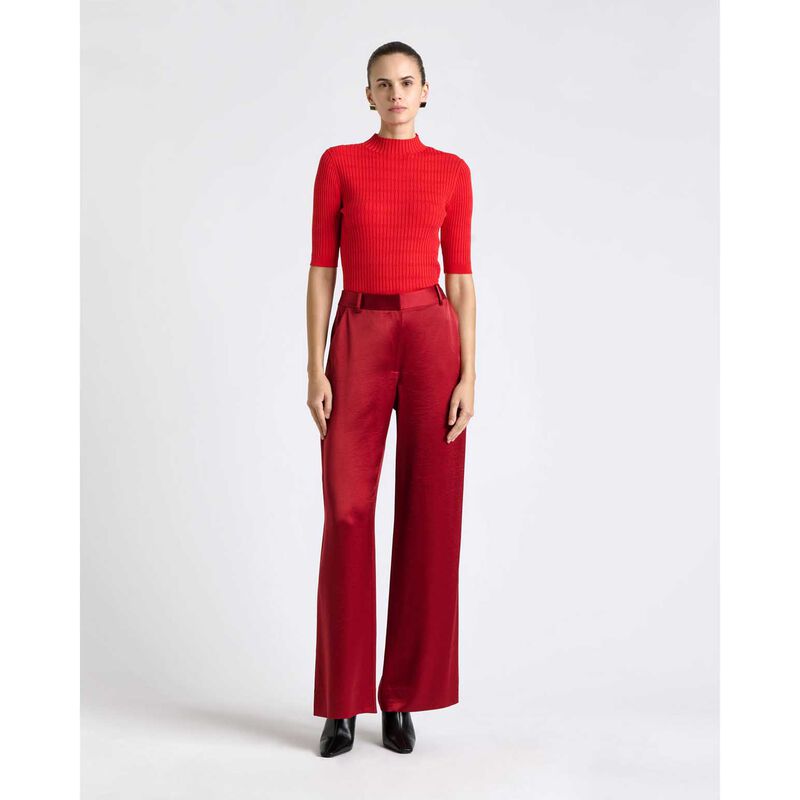 Cue Textured Elbow Sleeve Funnel Neck Knit image number 7